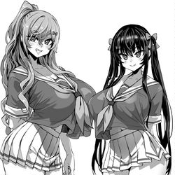 This is a pixiv picture whose title is セーラー服の乳カーテンが好き.