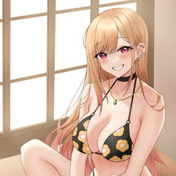 This is a pixiv picture whose title is 喜多川海夢.