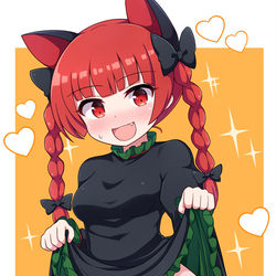 This is a pixiv picture whose title is たくし上げお燐.