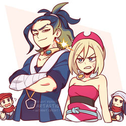 This is a pixiv picture whose title is Irida and Adaman.