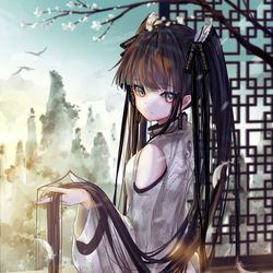 This is a pixiv picture whose title is 白鶴娘々.