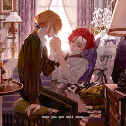 This is a pixiv picture whose title is 「早く良くなってほしいの」.