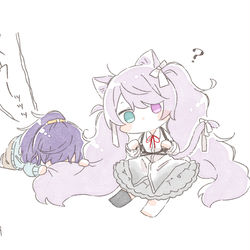 This is a pixiv picture whose title is 猫吸い.
