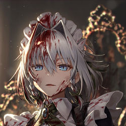 This is a pixiv picture whose title is 紅いメイド.