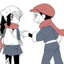 This is a pixiv picture whose title is 久しぶりに会った新入りの調査隊員.