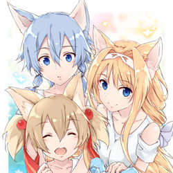 This is a pixiv picture whose title is 『我ら、ケットシー！』.