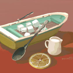 This is a pixiv picture whose title is ボート.