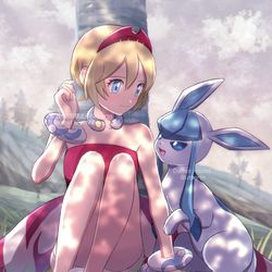 This is a pixiv picture whose title is モンスターボールがなくても.