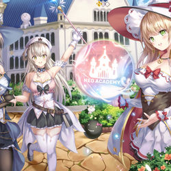 This is a pixiv picture whose title is 魔法学院.