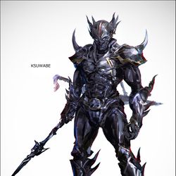 This is a pixiv picture whose title is 暗黒騎士セシル.