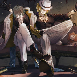 This is a pixiv picture whose title is Mafia💛💙.