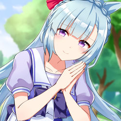 This is a pixiv picture whose title is 手合わせメジロアルダン.