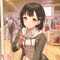 This is a pixiv picture whose title is 小織の日記 「髪は短いほうがいい」.