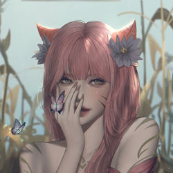 This is a pixiv picture whose title is 나무정령 아리.