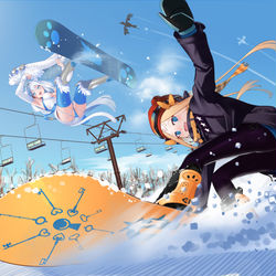 This is a pixiv picture whose title is スノボアビーちゃん🏂.