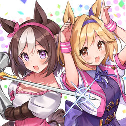 This is a pixiv picture whose title is 祝！ウマ娘コラボ.