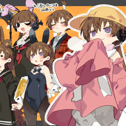 This is a pixiv picture whose title is 【素材】月読アイちゃん立ち絵.