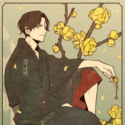 This is a pixiv picture whose title is 蝋梅.