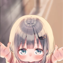 This is a pixiv picture whose title is ようじょが　だっこを　してほしそうに　こちらをみている　▼.