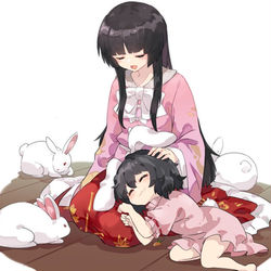 This is a pixiv picture whose title is 🐰ヾ(･ω･`*)🐰.