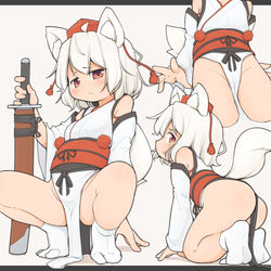 This is a pixiv picture whose title is 誇張しすぎた香霖堂天狗装束.