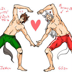This is a pixiv picture whose title is 馬の擬人化その3.