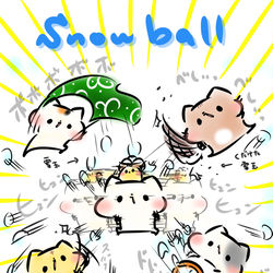This is a pixiv picture whose title is Snowball Fight!!!.