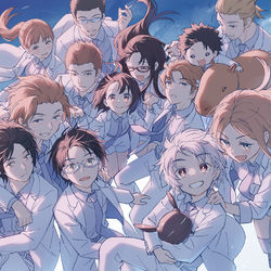 This is a pixiv picture whose title is 祝９周年.