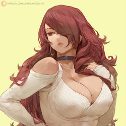 This is a pixiv picture whose title is 桐条美鶴 mitsuru kirijo (persona 3).