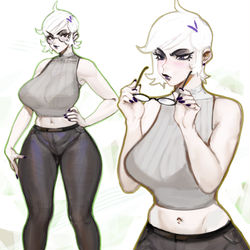 This is a pixiv picture whose title is Foggy glasses.