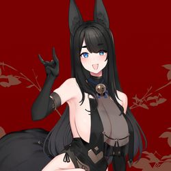 This is a pixiv picture whose title is 🖤.