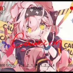 This is a pixiv picture whose title is ⚠.