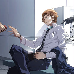 This is a pixiv picture whose title is 【ワートリ】スーツ迅さんと太刀川さん.