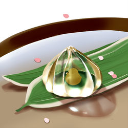 This is a pixiv picture whose title is 梅茶巾.