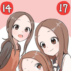 This is a pixiv picture whose title is （元）高木さん１４，１５巻発売！.