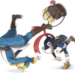 This is a pixiv picture whose title is 秘技・背面取りの術.