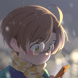 This is a pixiv picture whose title is 一稀から返信がきた燕太くん.