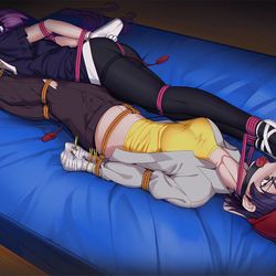 This is a pixiv picture whose title is [CM] Suruga and Hitagi DID.