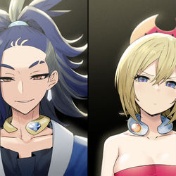 This is a pixiv picture whose title is 左か右か.