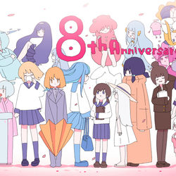 This is a pixiv picture whose title is 8周年.