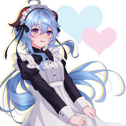 This is a pixiv picture whose title is メイド服甘雨ちゃん.