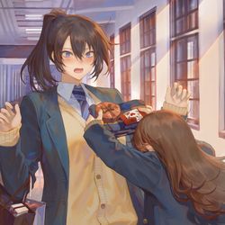 This is a pixiv picture whose title is 乙葵ちゃんのバレンタインデー.