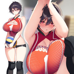 This is a pixiv picture whose title is ドスケベバレー部ちゃん.