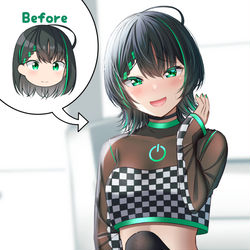This is a pixiv picture whose title is 髪型変えてみたんだけど…どうかな…？.