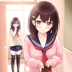 This is a pixiv picture whose title is 「受け取って」.