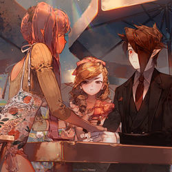 This is a pixiv picture whose title is やきもち.