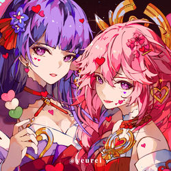 This is a pixiv picture whose title is Hearts ♥.