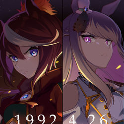 This is a pixiv picture whose title is 天皇賞・春.
