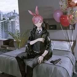 This is a pixiv picture whose title is 💝🐰.