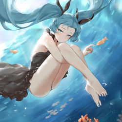 This is a pixiv picture whose title is 深海少女.